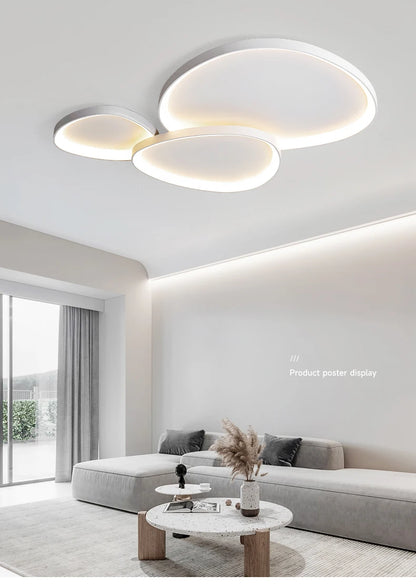 Lámpara de Techo LED Moderna para Salón y Dormitorio | Plafón Minimalista de Aluminio 110-220V | Iluminación Inteligente Regulable con Mando QIYIMEI