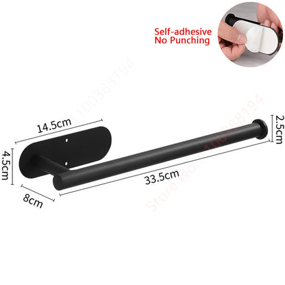 Organizador Adhesivo de Papel Higiénico y Toallas (Acero Inoxidable SUS304)