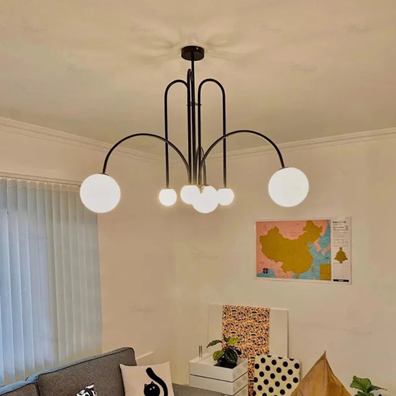 Lámpara Colgante Minimalista Nórdica - Chandelier de Arte Geométrico
