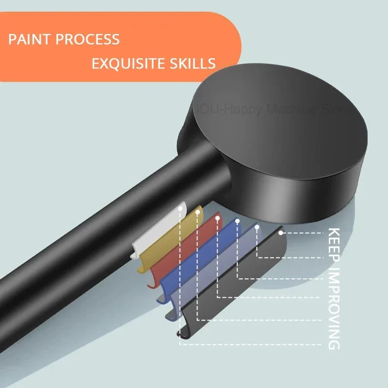 Cabezal de Ducha Ajustable Negro (5 Modos) - Alta Presión, Ahorro de Agua, Masaje Hídrico y Boquillas de Silicona Antical