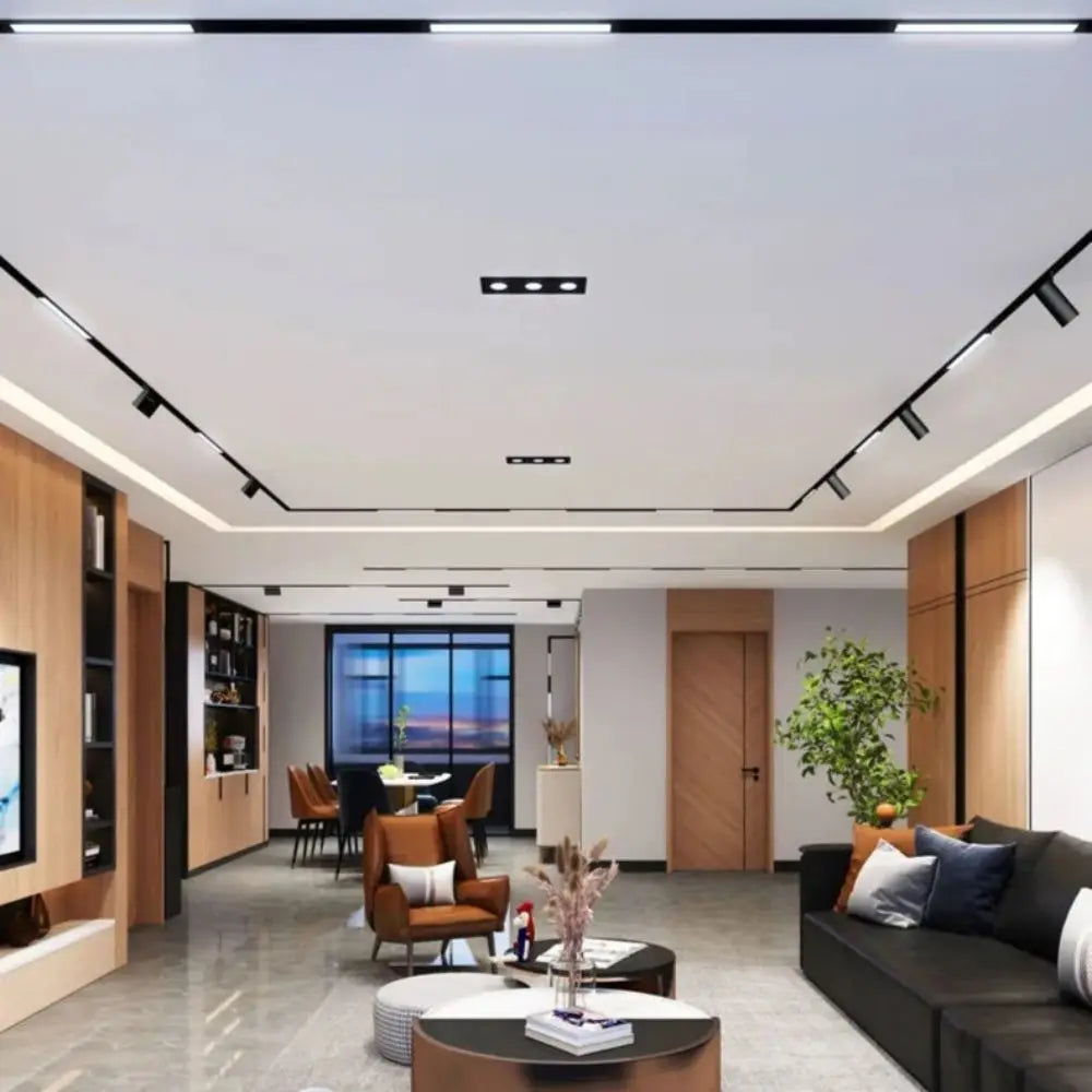 Sistema de Iluminación Inteligente Modular (DC48V Magnetic Track) - Focos LED Zigbee Controlables por Voz y App