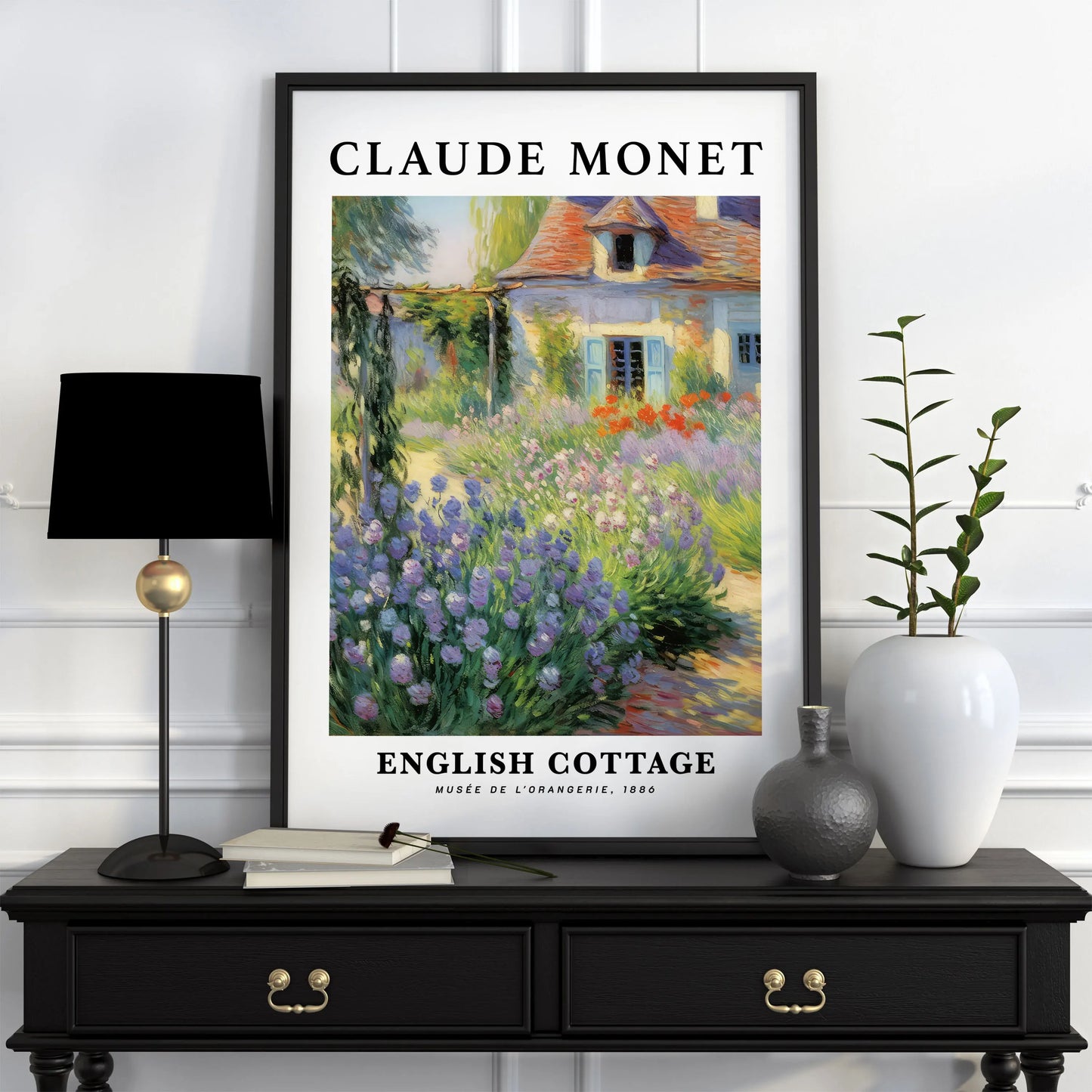 Póster Vintage de Arte Famoso (Claude Monet) - Impresión en Lienzo Giclée de Paisajes y Flores