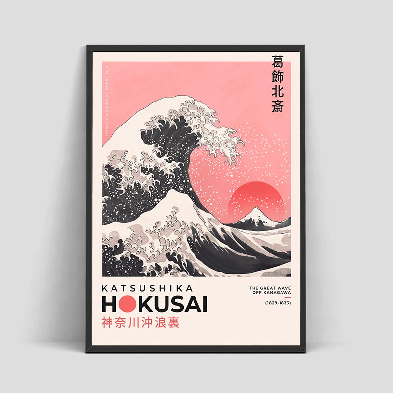 Póster de Arte Japonés de Exposición (Katsushika Hokusai) - Impresión de Paisajes Vintage en Lienzo