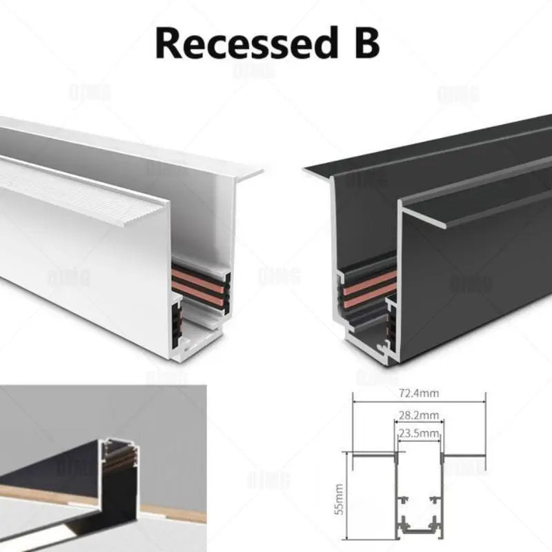 Sistema de Iluminación Modular Magnético (20 Tipos, DC48V) - Focos LED Smart Tuya/Zigbee con Alto CRI para Hogares Modernos