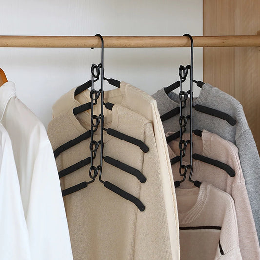 Rack de Secado Vertical Desmontable (5 Capas) - Percha Ahorradora de Espacio de Hierro con Súper Carga