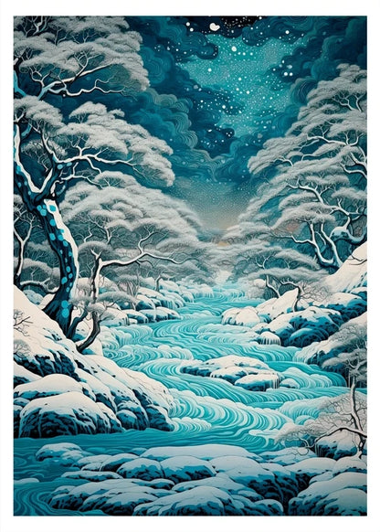 Póster de Arte Japonés de Exposición (Katsushika Hokusai) - Impresión de Paisajes Vintage en Lienzo