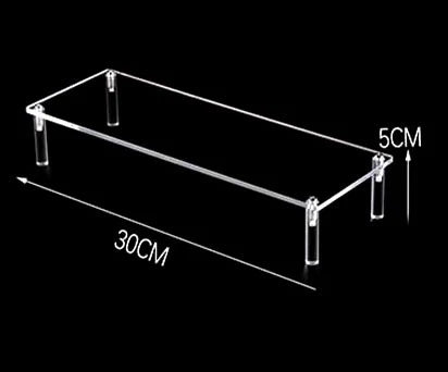 Expositor Transparente de Acrílico de 2 Escalones - Organizador Multiusos para Figuras, Postres y Perfumes