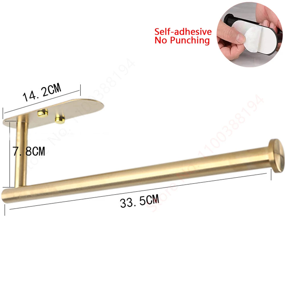 Organizador Adhesivo de Papel Higiénico y Toallas (Acero Inoxidable SUS304)