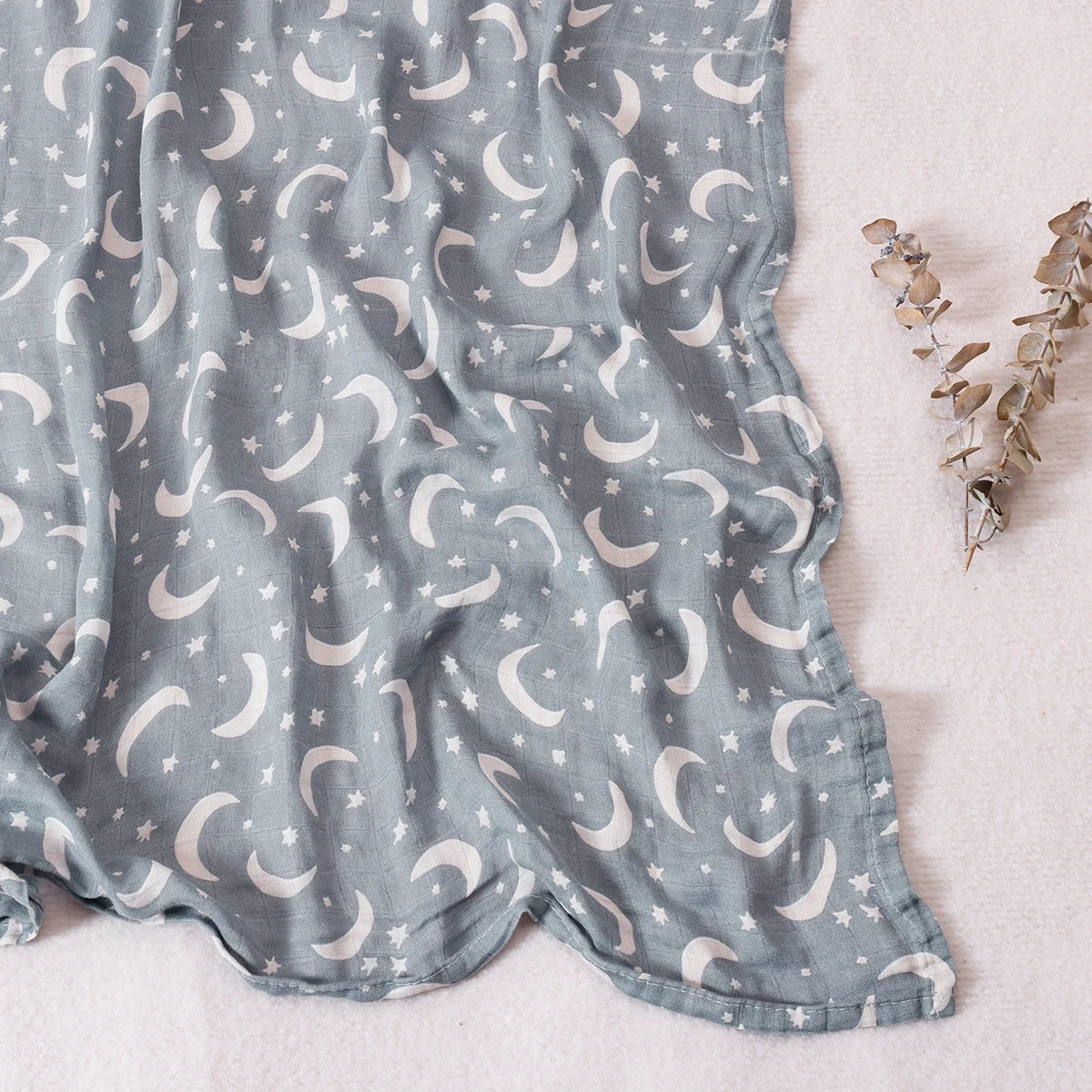 Manta de Muselina de Bambú y Algodón de Doble Capa (120x110 cm) - Envoltura Suave y Multiusos