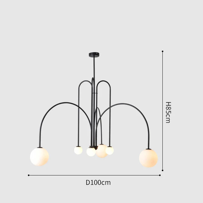 Lámpara Colgante Minimalista Nórdica - Chandelier de Arte Geométrico