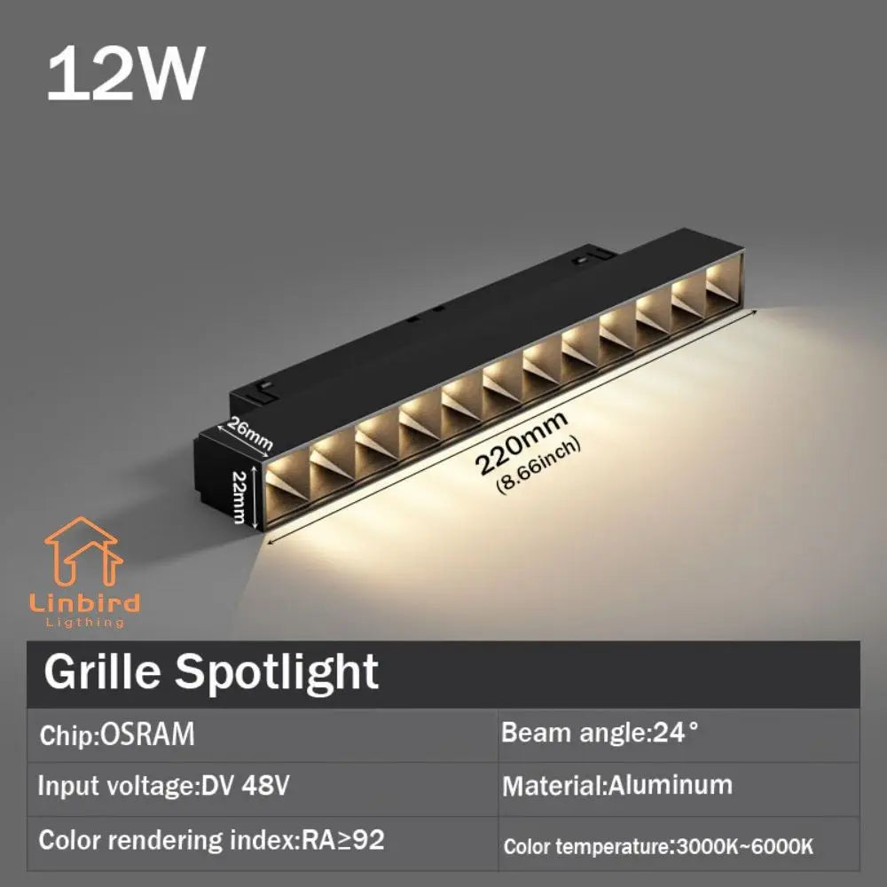 Sistema de Iluminación Inteligente Modular (DC48V Magnetic Track) - Focos LED Zigbee Controlables por Voz y App