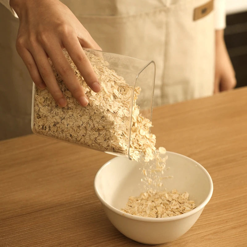 Contenedor de Almacenamiento Sellado para Pasta y Granos (Plástico PP Transparente)