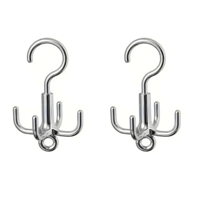 Colgador Giratorio de 4 Ganchos para Armario | Organizador de Cinturones, Corbatas y Bufandas con Rotación 360°