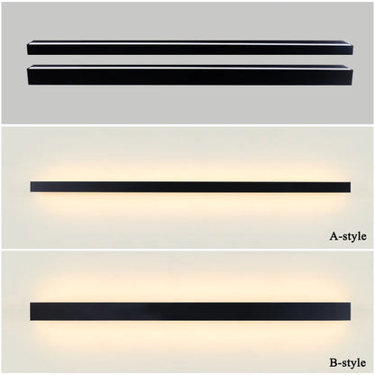 Lámpara de Pared LED de Tira Larga (IP65 Impermeable) - Iluminación Exterior Moderna para Jardín y Fachada