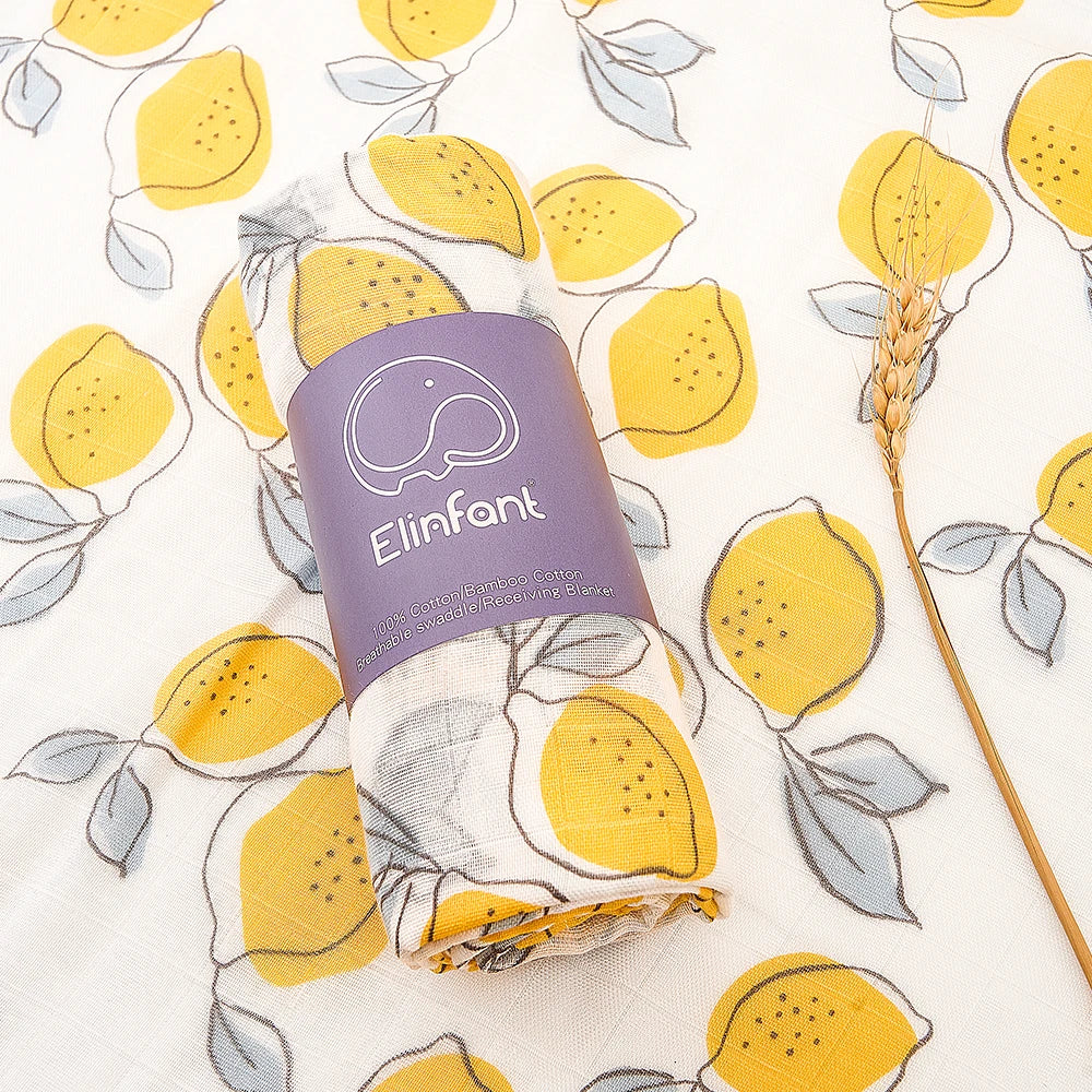 Manta de Muselina de Bambú y Algodón de Doble Capa (120x110 cm) - Envoltura Suave y Multiusos