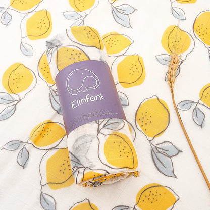 Manta de Muselina de Bambú y Algodón de Doble Capa (120x110 cm) - Envoltura Suave y Multiusos