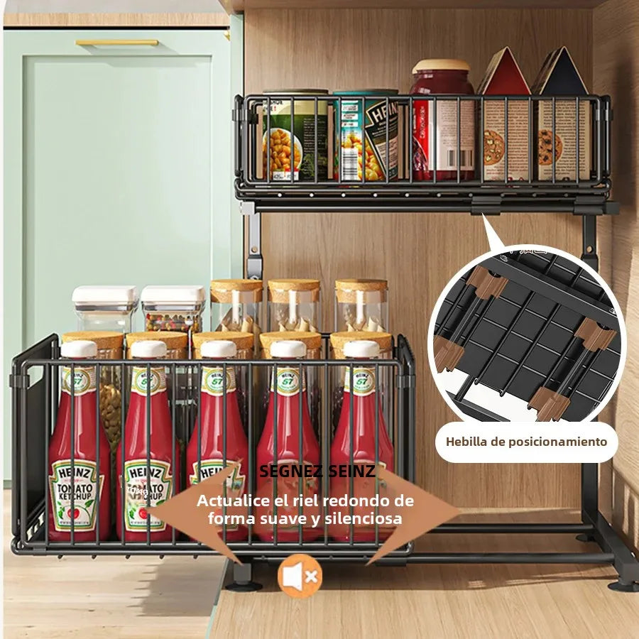 Organizador extraíble de 2 niveles