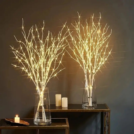 Rama de Abedul LED Decorativa (72 cm) - 20 Luces Cálidas a Batería