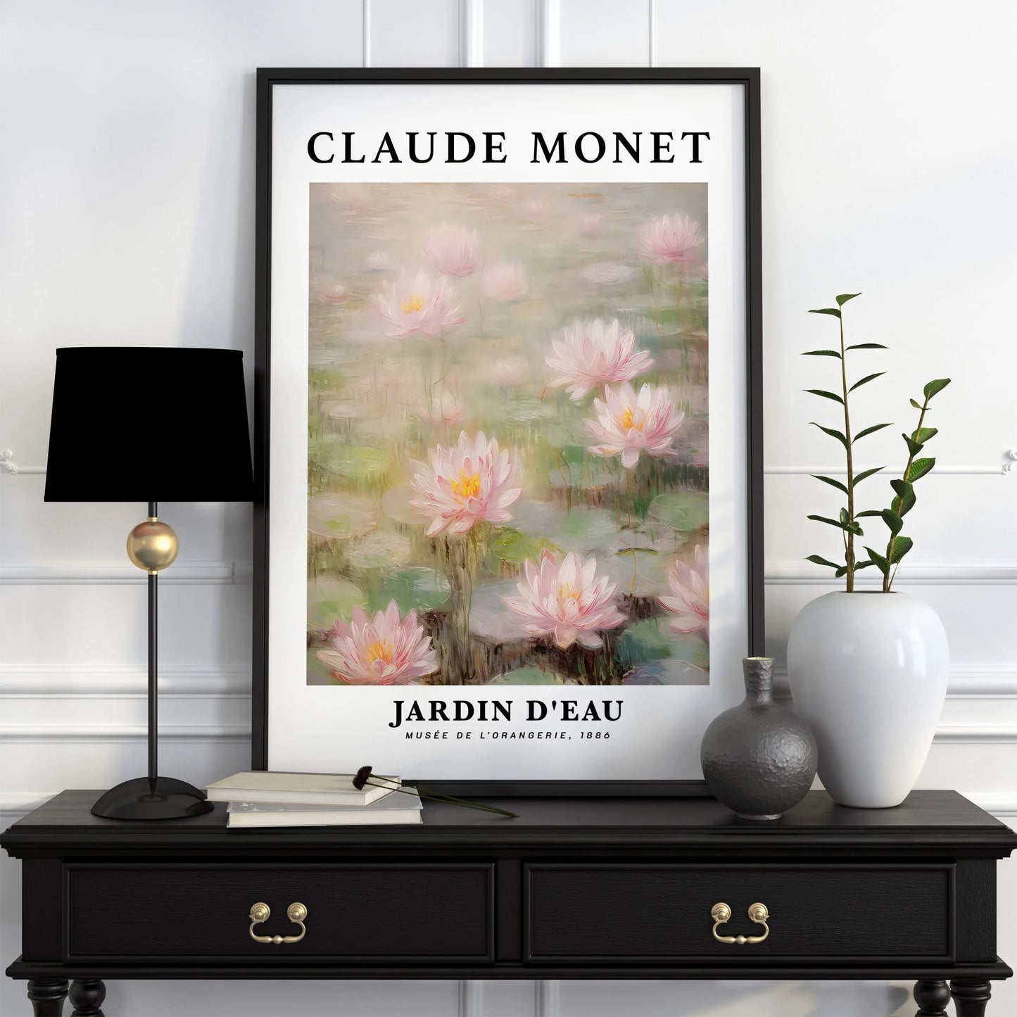 Póster Vintage de Arte Famoso (Claude Monet) - Impresión en Lienzo Giclée de Paisajes y Flores