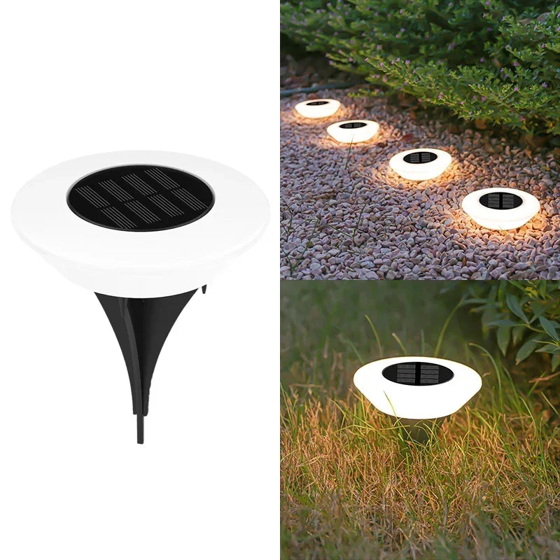 Luces Solares LED de Suelo Impermeables IP65 | Pack de 1 a 8 Focos Solares de Exterior para Jardín, Caminos y Césped | Iluminación Automática de Acero Inoxidable