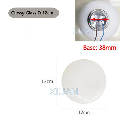 Aplique de Pared Bauhaus (Base Oculta) - Lámpara Sconce de Bola de Cristal Blanco para Estilo Francés Moderno