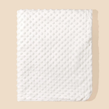Manta de Bebé Minky de Doble Capa (Terciopelo de Cristal y Puntos) - Súper Suave y Universal