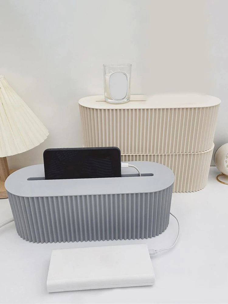 Caja Organizadora de Regletas Domésticas Multi-Propósito | Contenedor de Gestión de Cables y Datos para el Hogar