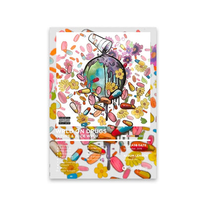 Lienzo musical retro para pared