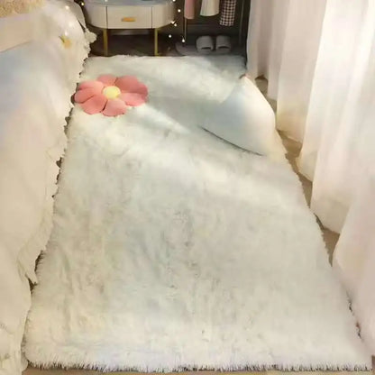 Alfombra VIKAMA Fluffy (Peluda) con Efecto Tie-Dye - Tapete de Piso Cálido de Felpa para Sala, Dormitorio y Alfombra de Juegos Infantil