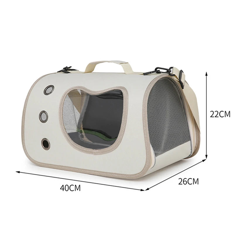 Transportín Plegable de Hombro para Mascotas (Oxford) - Bolsa de Viaje Ultra Transpirable para Gatos (hasta 7kg) y Perros Pequeños