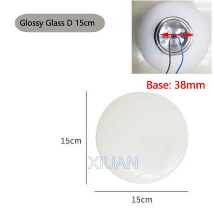 Aplique de Pared Bauhaus (Base Oculta) - Lámpara Sconce de Bola de Cristal Blanco para Estilo Francés Moderno