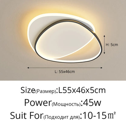 Chandelier LED Moderno QIYIMEI para Salón y Dormitorio | Lámpara de Techo Minimalista de Aluminio | Iluminación de Alta Eficiencia 110-220V