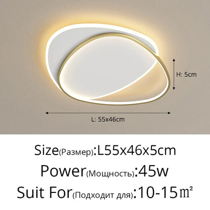 Chandelier LED Moderno QIYIMEI para Salón y Dormitorio | Lámpara de Techo Minimalista de Aluminio | Iluminación de Alta Eficiencia 110-220V