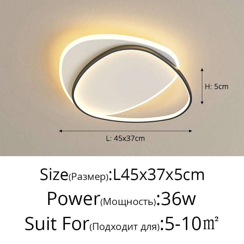 Chandelier LED Moderno QIYIMEI para Salón y Dormitorio | Lámpara de Techo Minimalista de Aluminio | Iluminación de Alta Eficiencia 110-220V