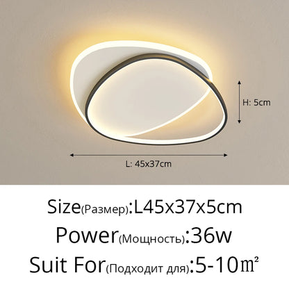 Chandelier LED Moderno QIYIMEI para Salón y Dormitorio | Lámpara de Techo Minimalista de Aluminio | Iluminación de Alta Eficiencia 110-220V