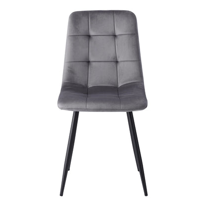 Set de 2 / 4 Sillas de Comedor de Pana Suave EGOONM | Sillas Acolchadas de Diseño con Respaldo de Rejilla | Sillas Modernas con Patas de Metal para Salón y Cocina