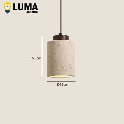 Lámpara colgante Wabi-Sabi de piedra