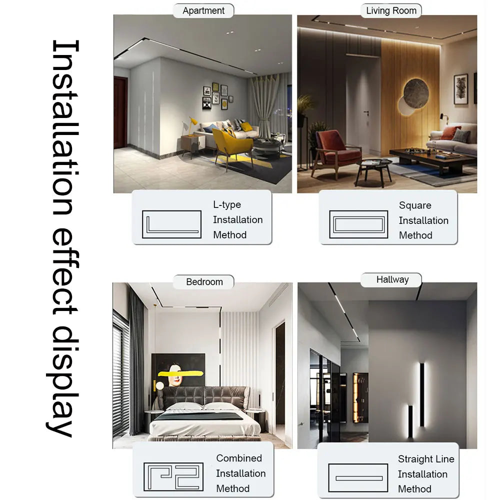 Sistema de Iluminación Modular Magnético (20 Tipos, DC48V) - Focos LED Smart Tuya/Zigbee con Alto CRI para Hogares Modernos