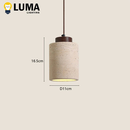 Lámpara colgante Wabi-Sabi de piedra