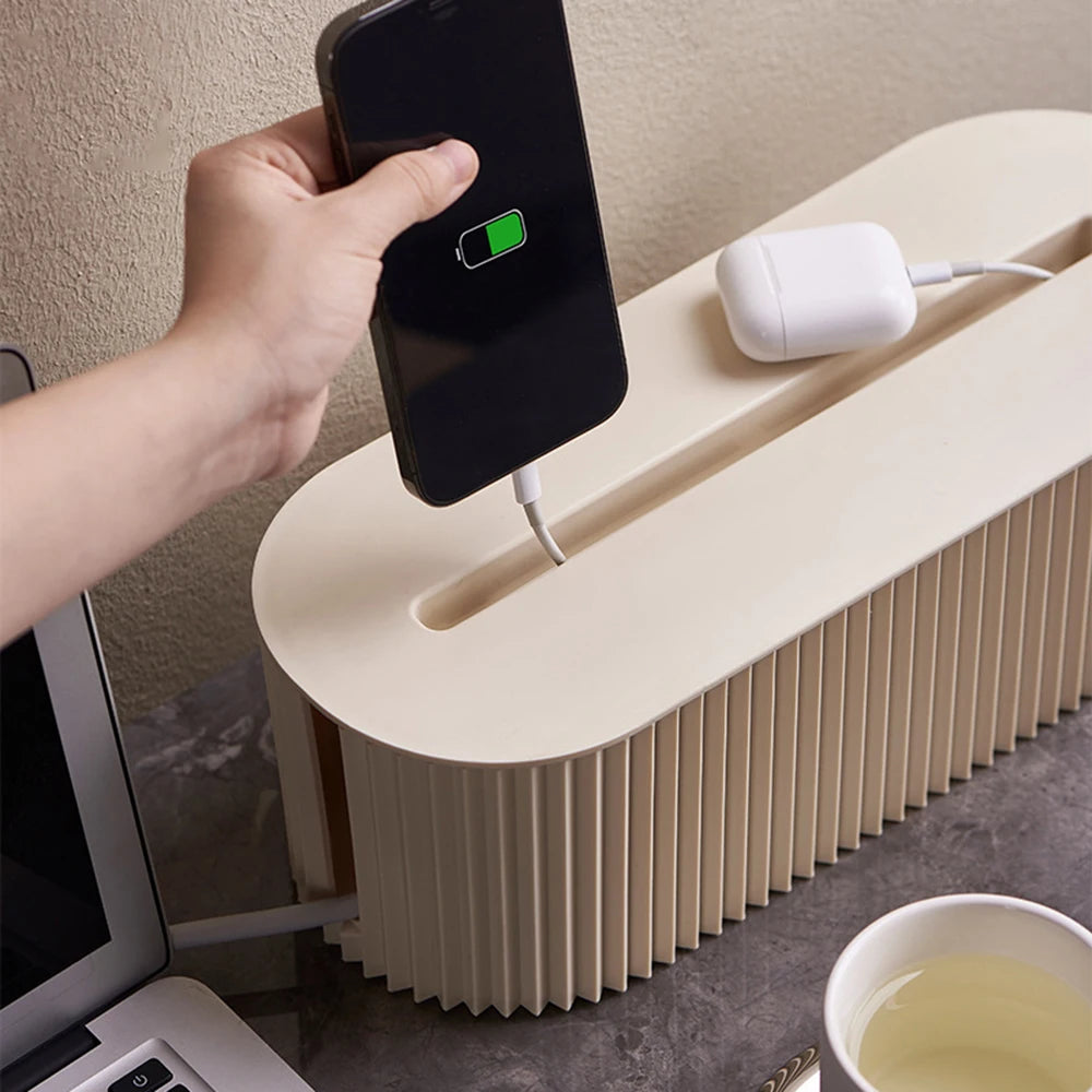 Caja Organizadora de Regletas Domésticas Multi-Propósito | Contenedor de Gestión de Cables y Datos para el Hogar