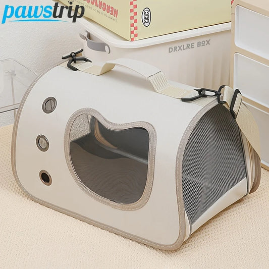 Transportín Plegable de Hombro para Mascotas (Oxford) - Bolsa de Viaje Ultra Transpirable para Gatos (hasta 7kg) y Perros Pequeños