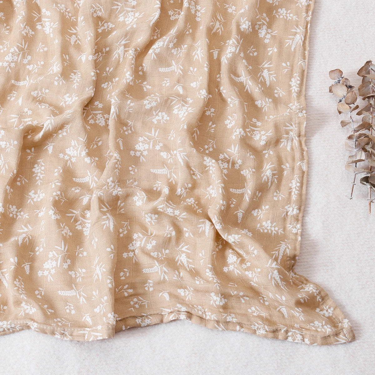 Manta de Muselina de Bambú y Algodón de Doble Capa (120x110 cm) - Envoltura Suave y Multiusos