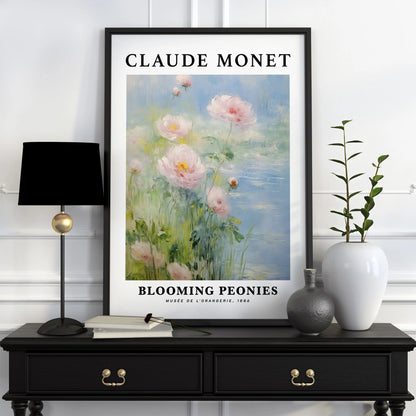 Póster Vintage de Arte Famoso (Claude Monet) - Impresión en Lienzo Giclée de Paisajes y Flores
