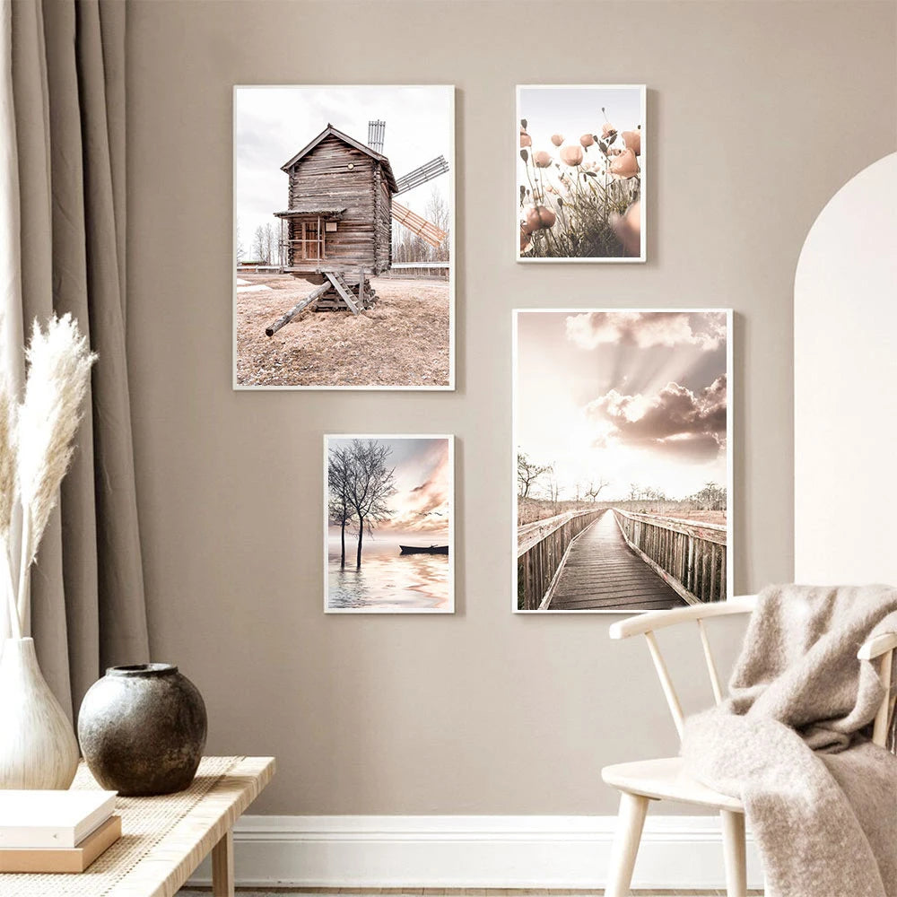 Lámina de Paisaje Marino Nórdico en Lienzo