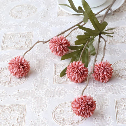 Ramo de flores artificiales de diente de león (5 cabezas)