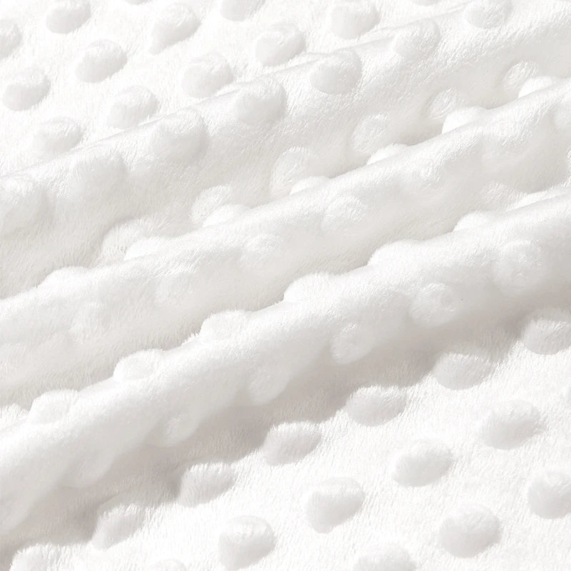 Manta de Bebé Minky de Doble Capa (Terciopelo de Cristal y Puntos) - Súper Suave y Universal
