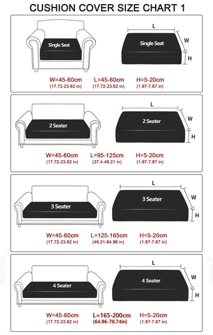 Funda de Sofá Elástica de Jacquard Premium | Protector de Muebles Lavable y Antideslizante | Cubre Sofás para Salón, Oficina y Dormitorio