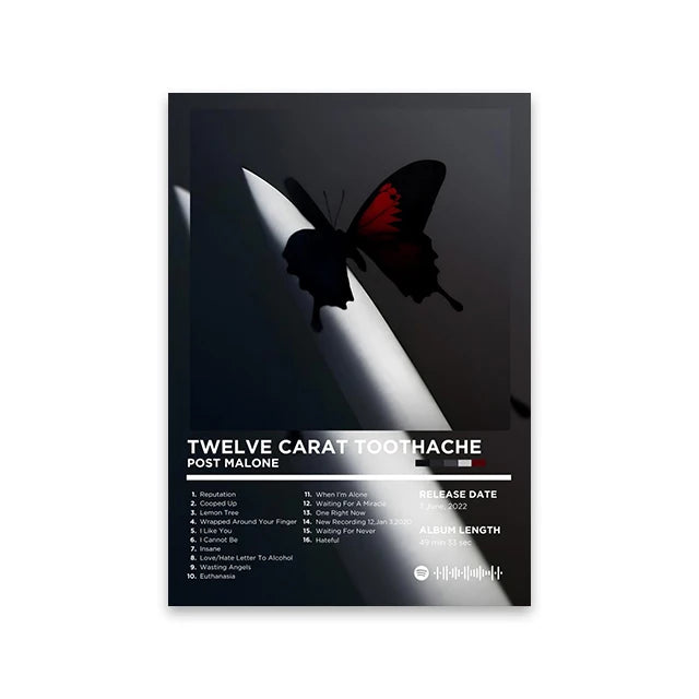 Lienzo musical retro para pared