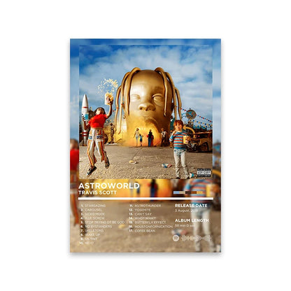 Lienzo musical retro para pared