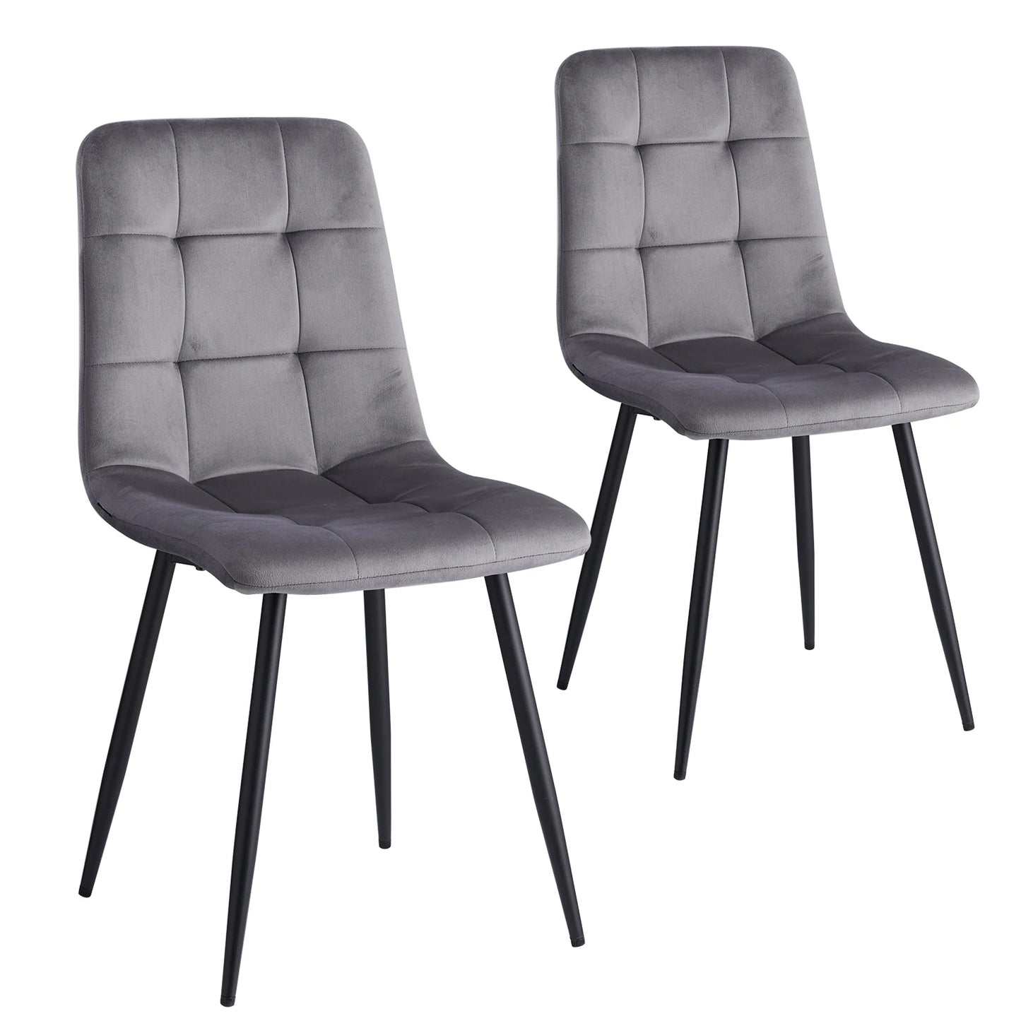 Set de 2 / 4 Sillas de Comedor de Pana Suave EGOONM | Sillas Acolchadas de Diseño con Respaldo de Rejilla | Sillas Modernas con Patas de Metal para Salón y Cocina